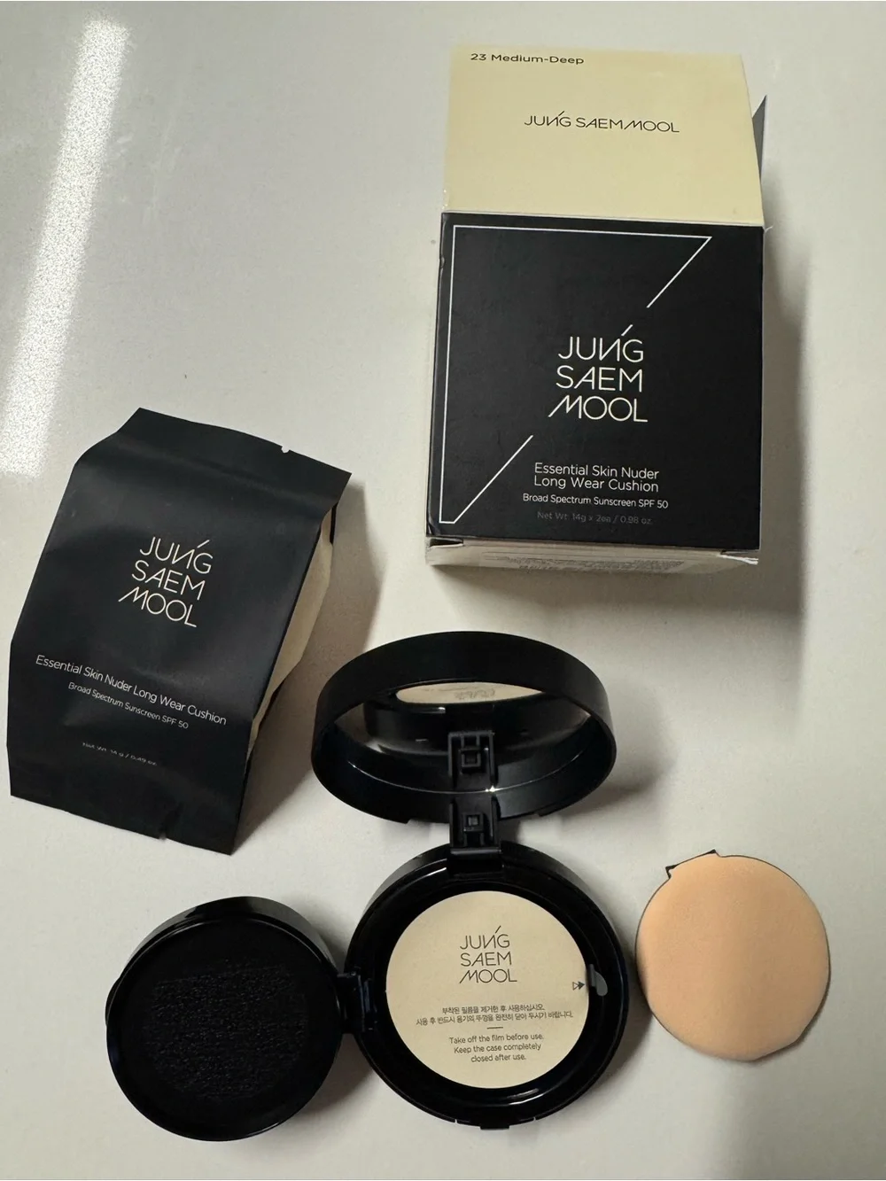 Jung Saem Mool Essential Skin Nuder Long Wear Cushion - Black Packaging $64
